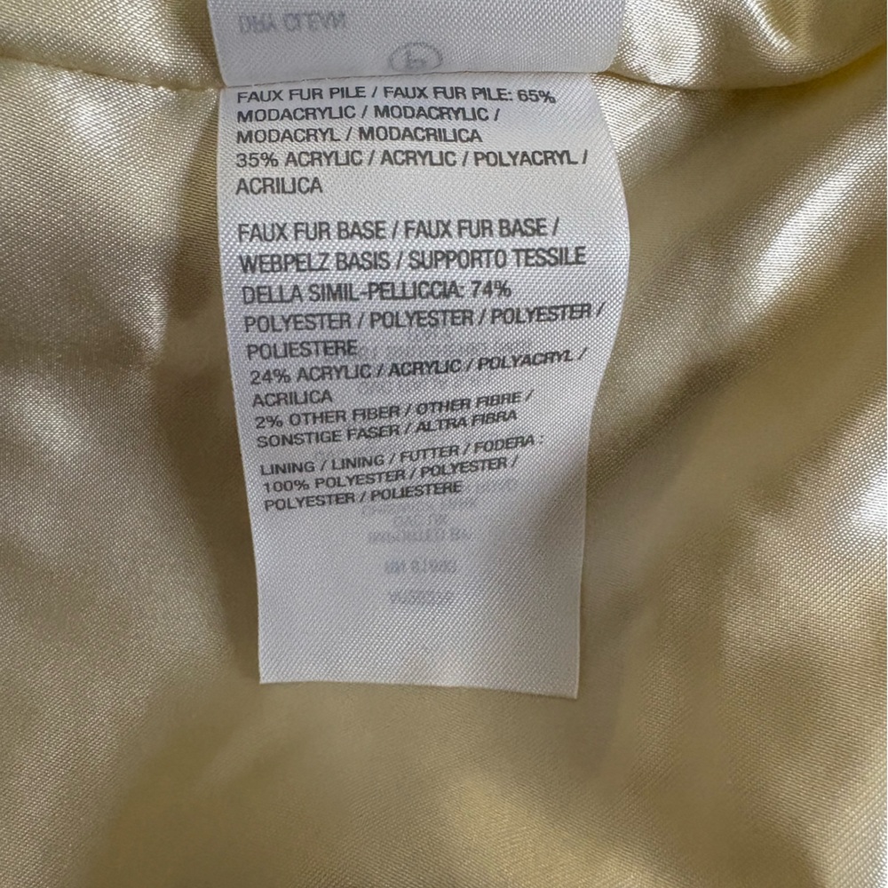 Dennis Basso Faux Fur Jacket Ivory 1X - Picture 6 of 6